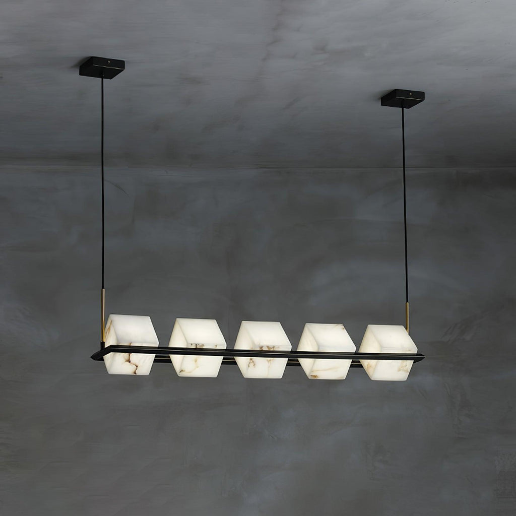 Alabaster Square Box Chandelier – product view 9