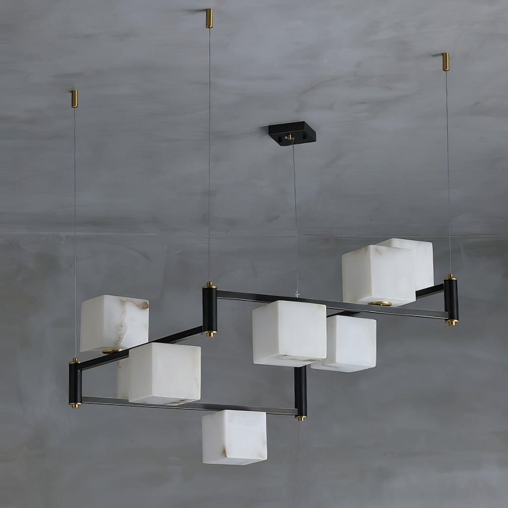 Alabaster Square Box Chandelier – product view 11