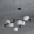 Alabaster Square Box Chandelier – product view 11