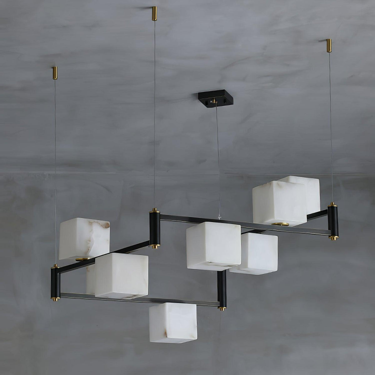 Alabaster Square Box Chandelier – product view 11