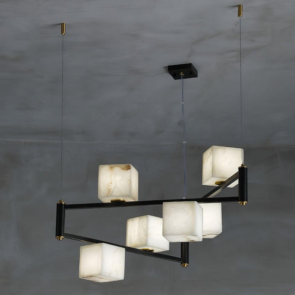 Alabaster Square Box Chandelier – product view 12
