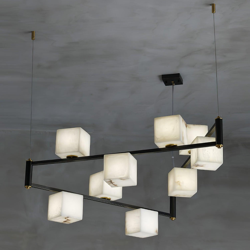 Alabaster Square Box Chandelier – product view 16