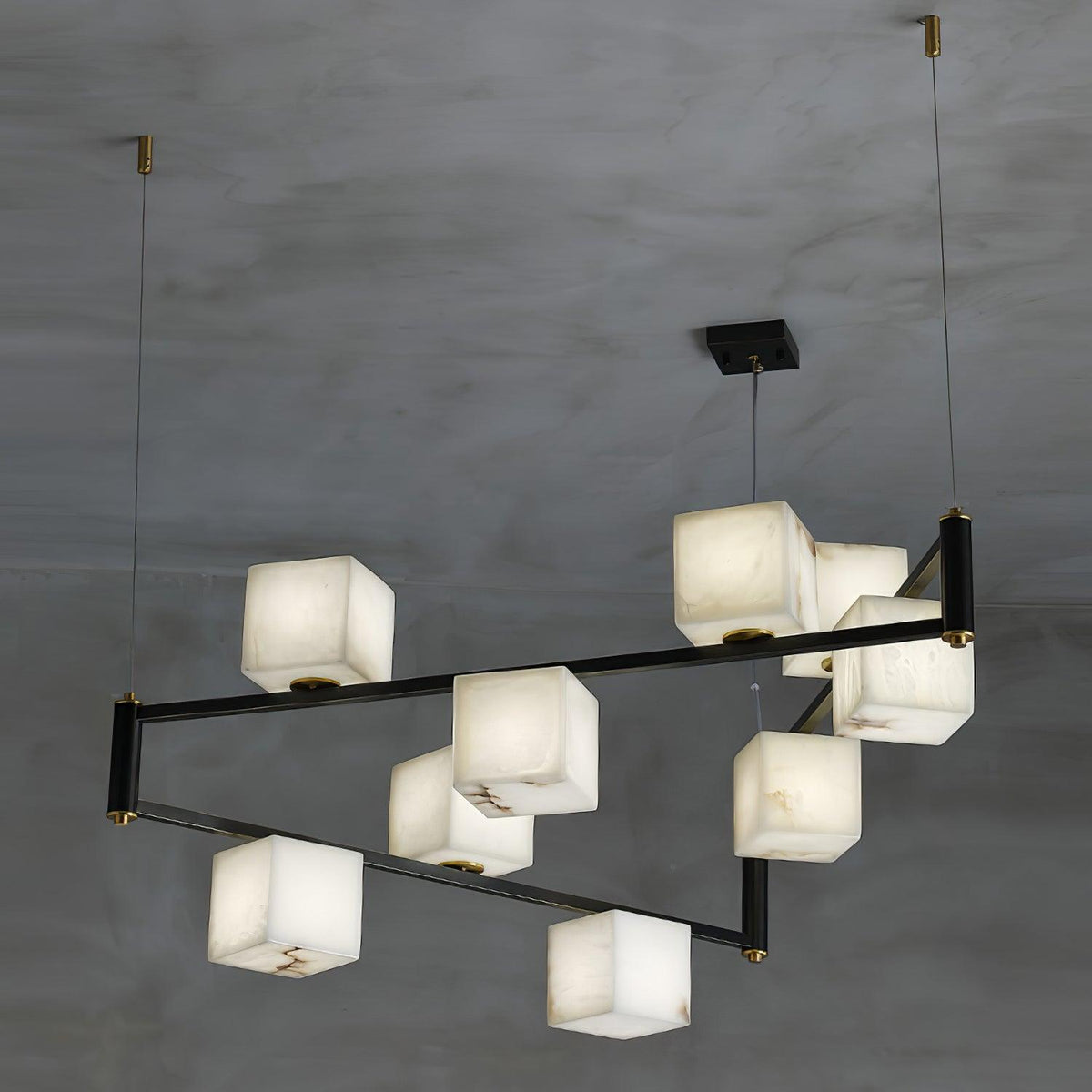 Alabaster Square Box Chandelier – product view 16