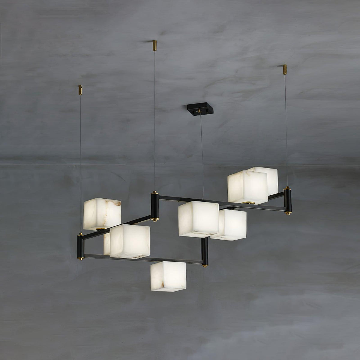 Alabaster Square Box Chandelier – product view 17