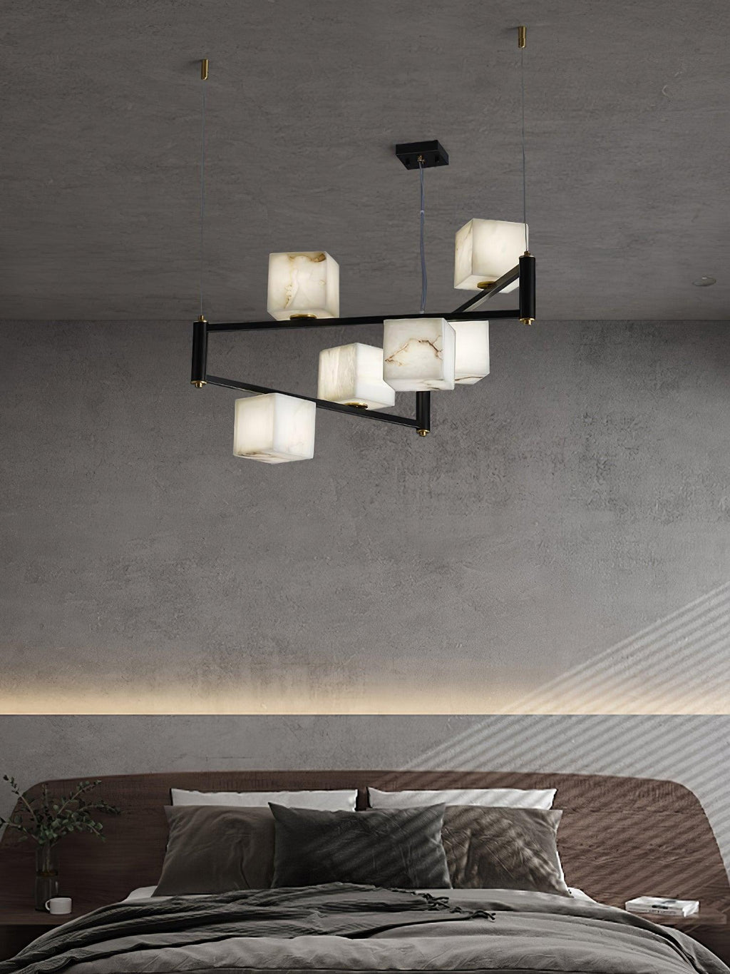 Alabaster Square Box Chandelier – product view 24