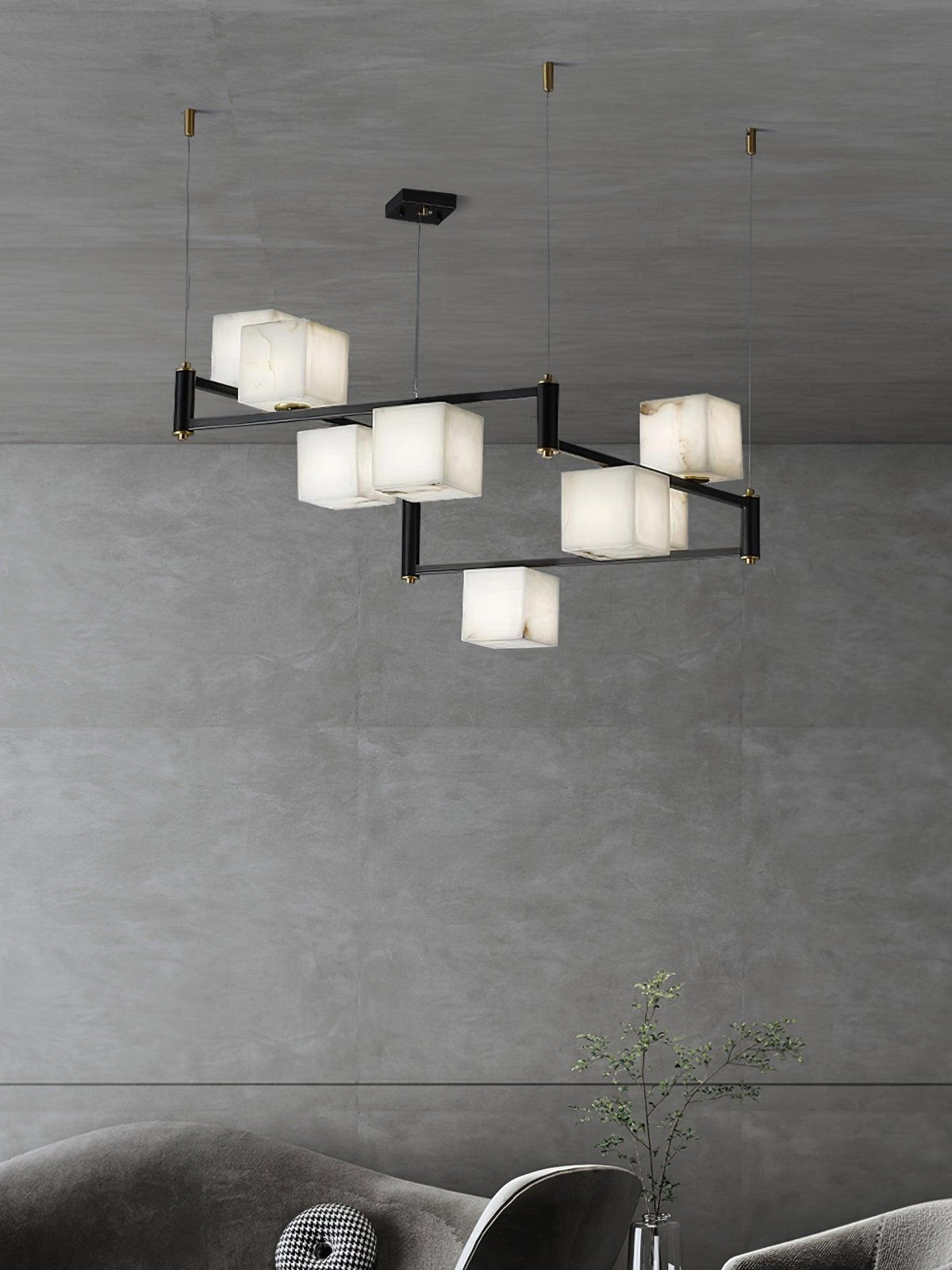 Alabaster Square Box Chandelier – product view 26