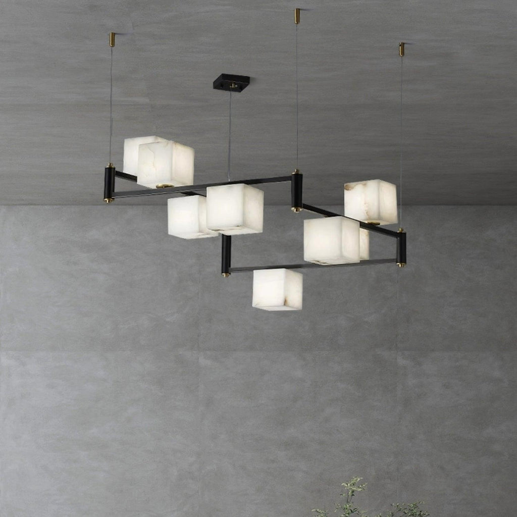 Alabaster Square Box Chandelier – product view 30