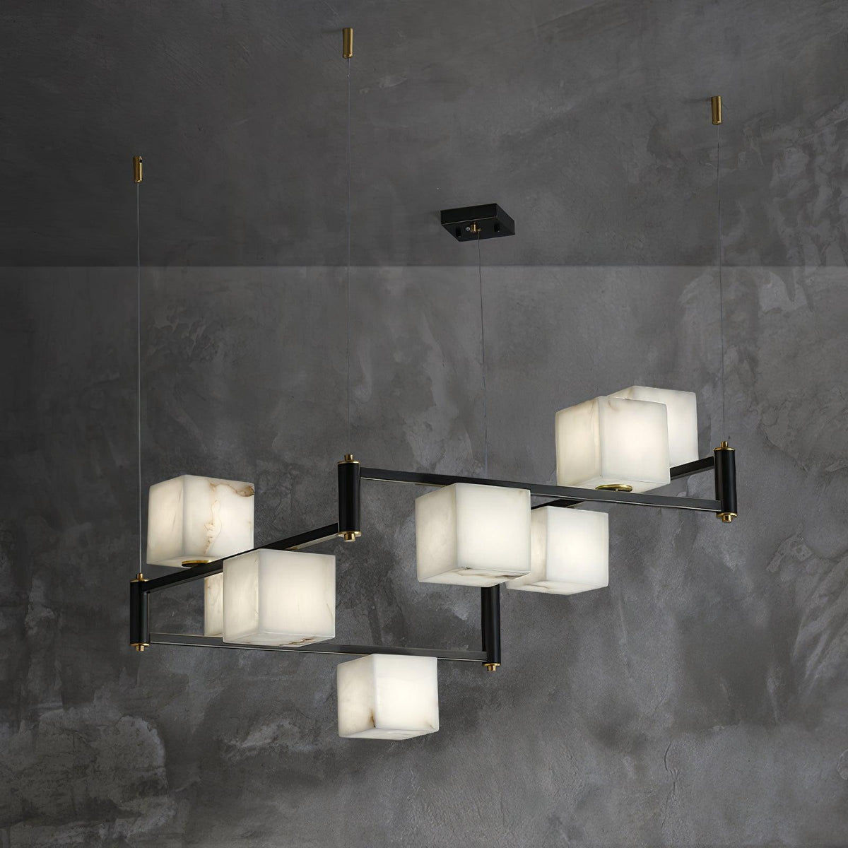Alabaster Square Box Chandelier – product view 33