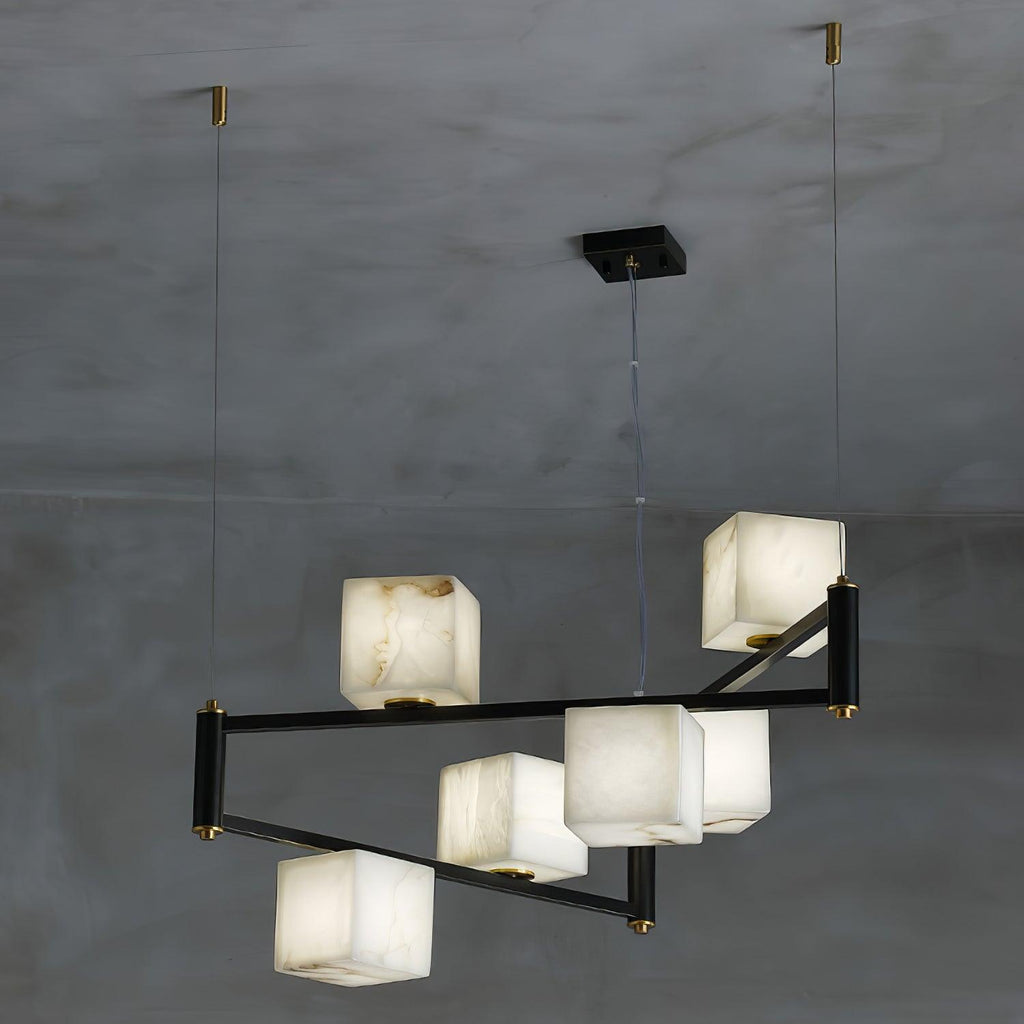 Alabaster Square Box Chandelier – product view 36
