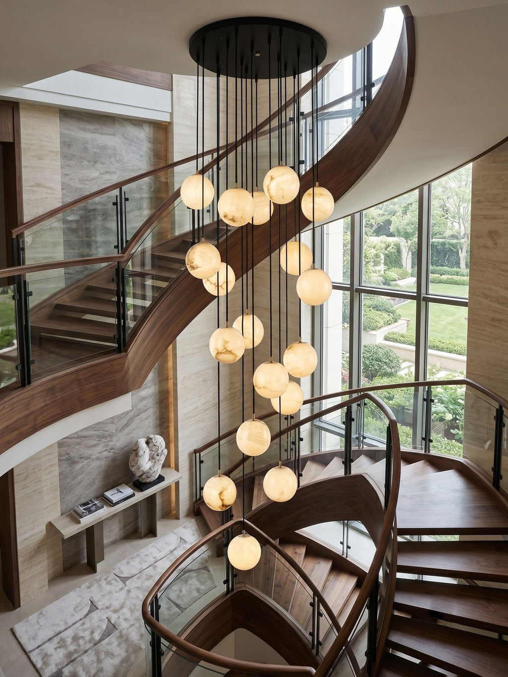 Alabaster Balls Cluster Chandelier – product view 3