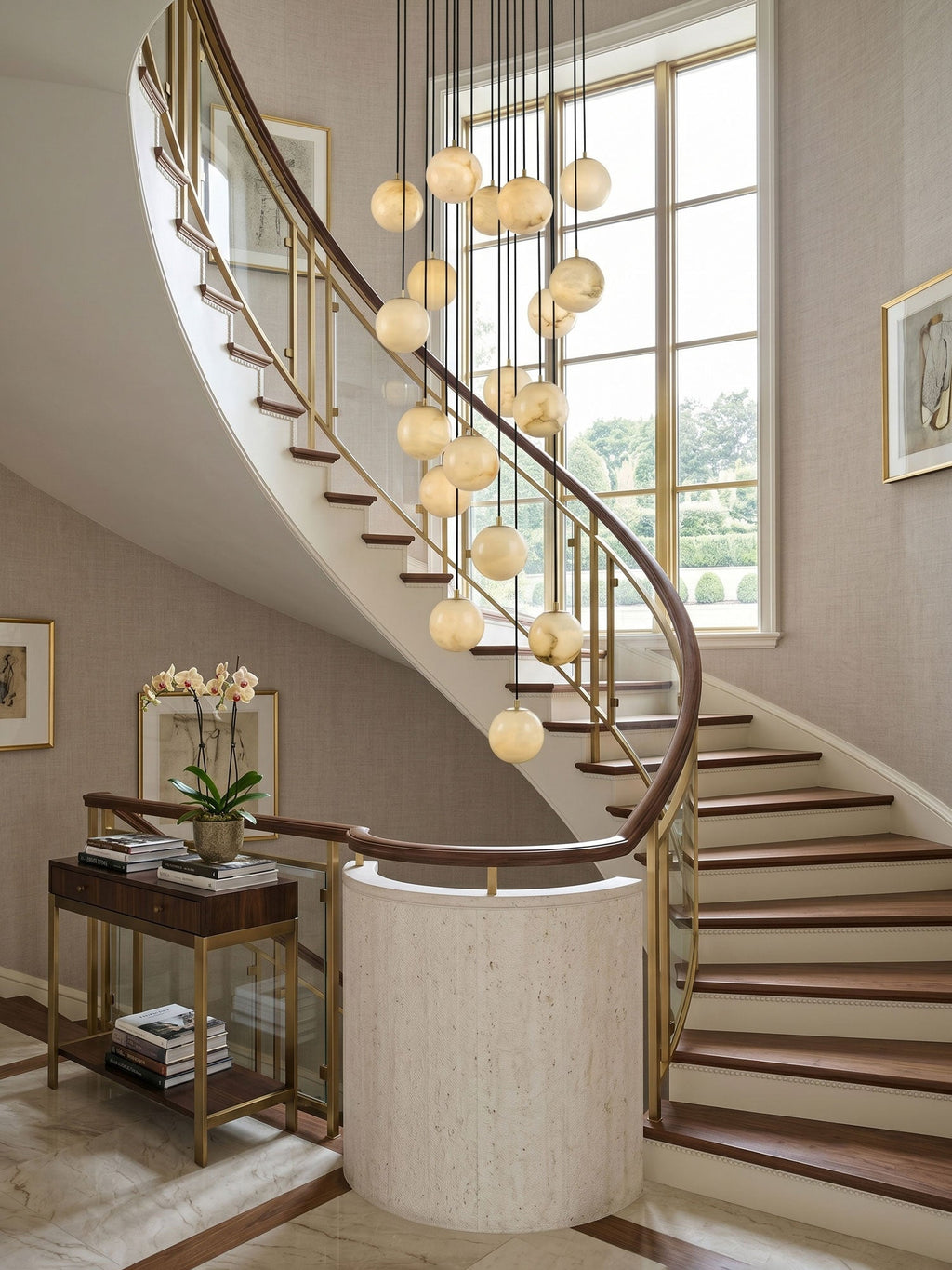 Alabaster Balls Cluster Chandelier – product view 5