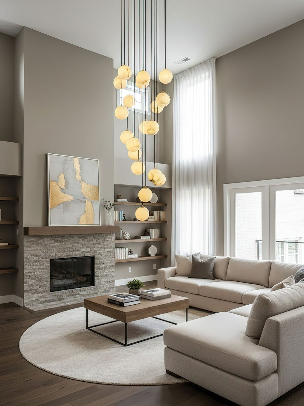 Alabaster Balls Cluster Chandelier – product view 10