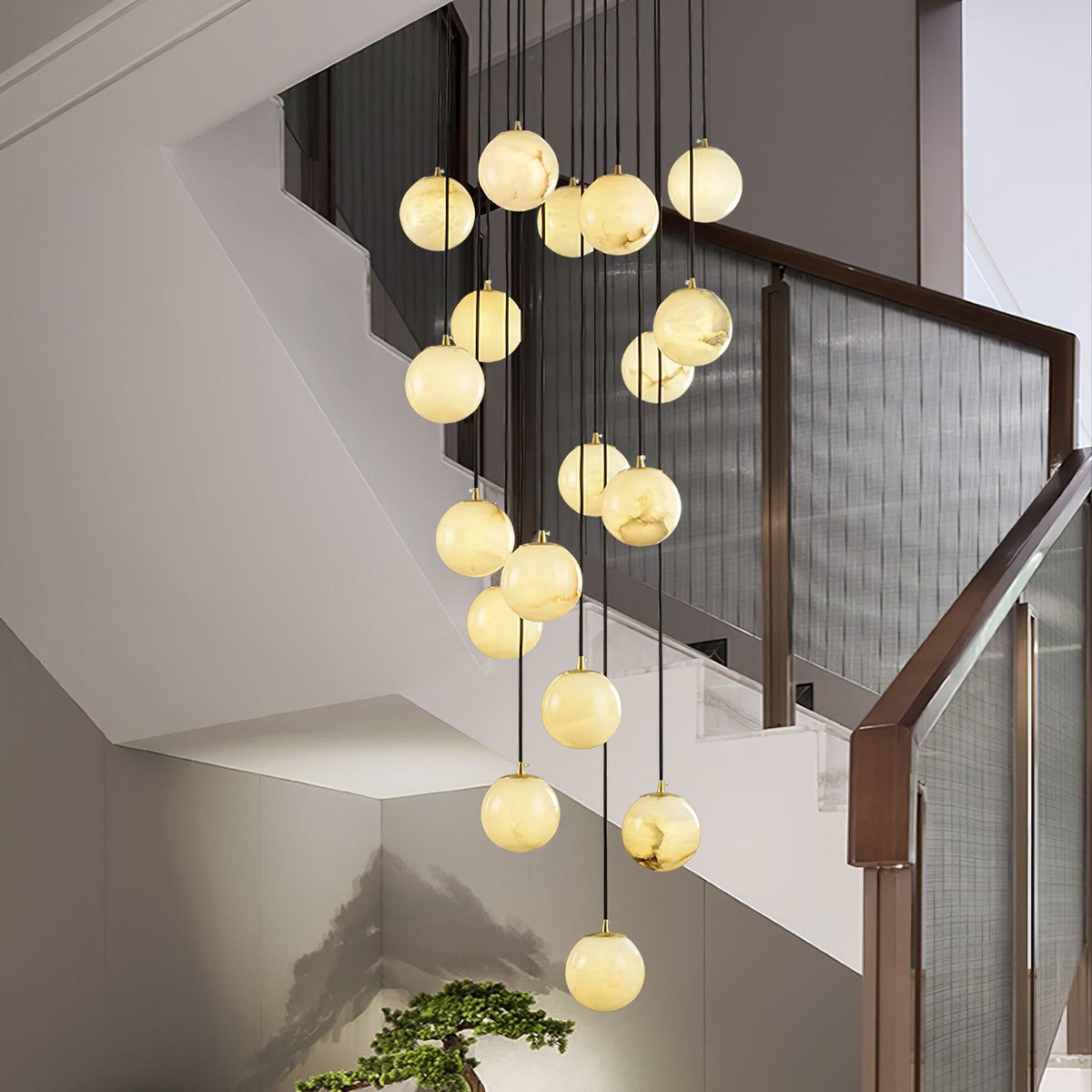 Alabaster Balls Cluster Chandelier – product view 15