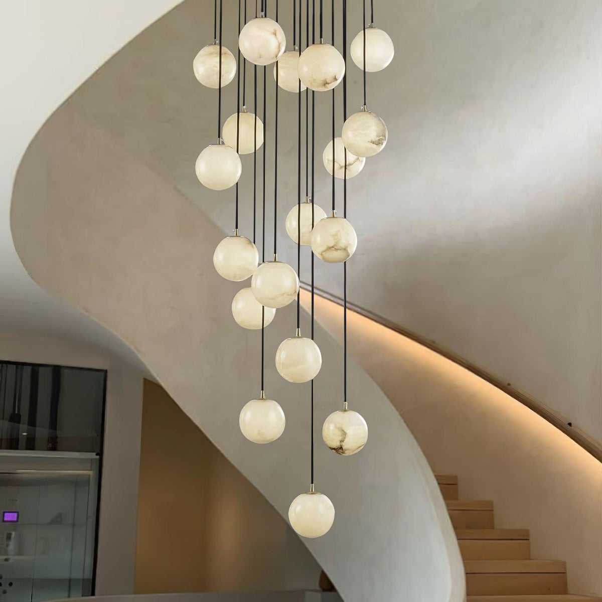 Alabaster Balls Cluster Chandelier – product view 18