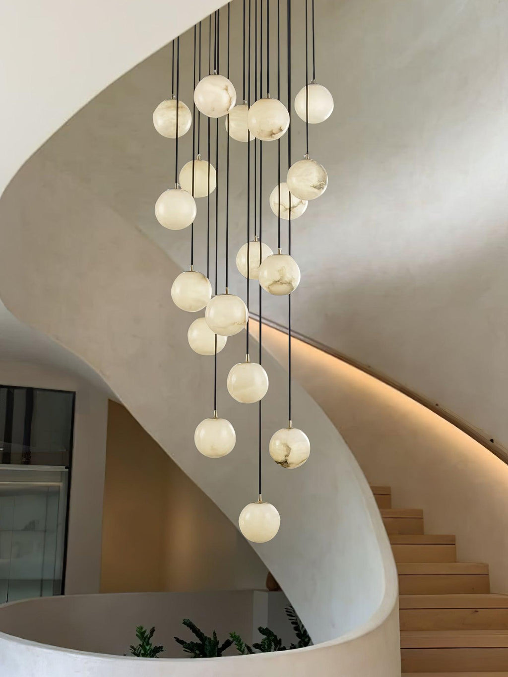 Alabaster Balls Cluster Chandelier – product view 20