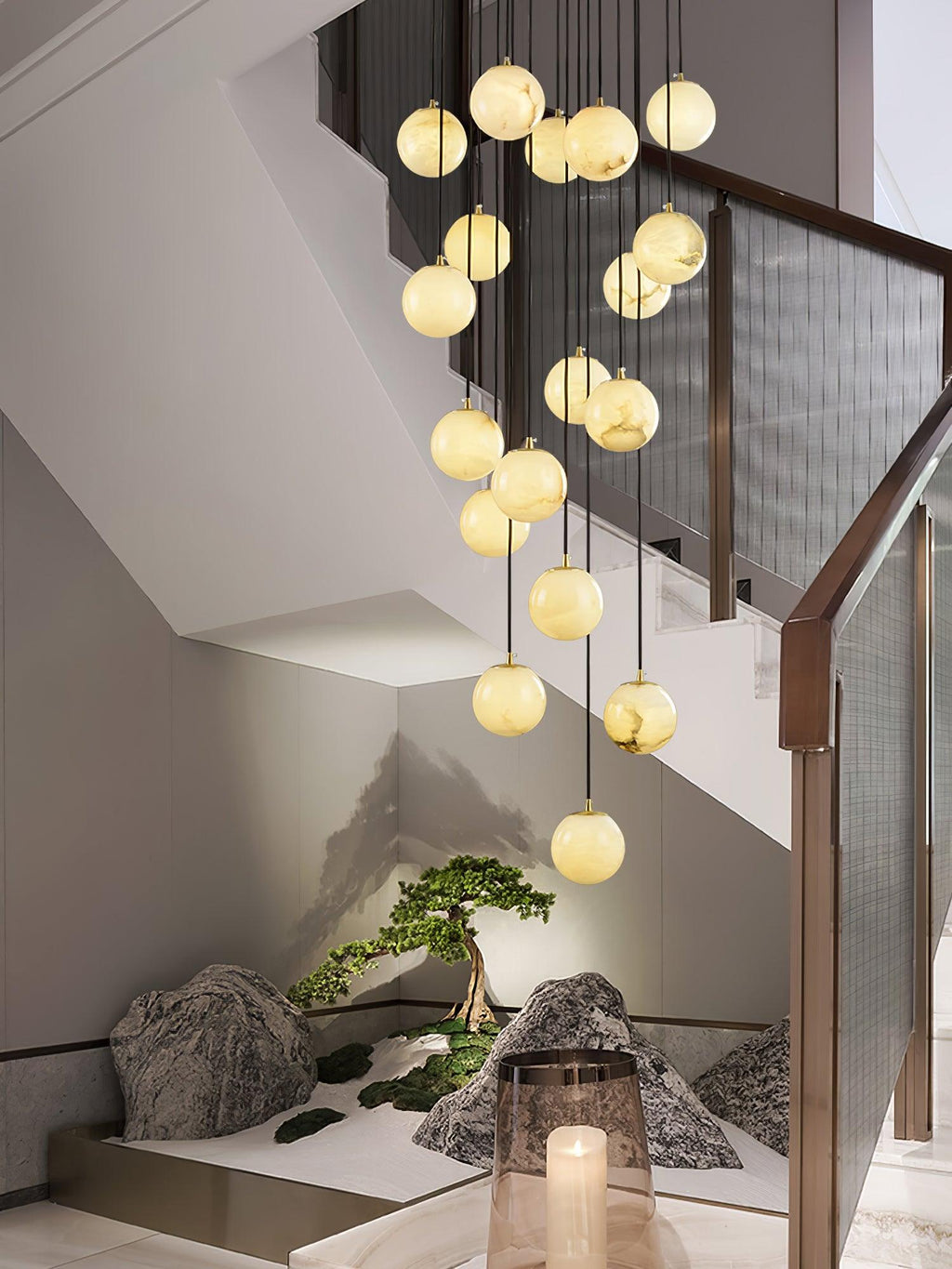 Alabaster Balls Cluster Chandelier – product view 21