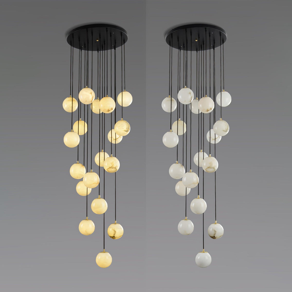 Alabaster Balls Cluster Chandelier – product view 26