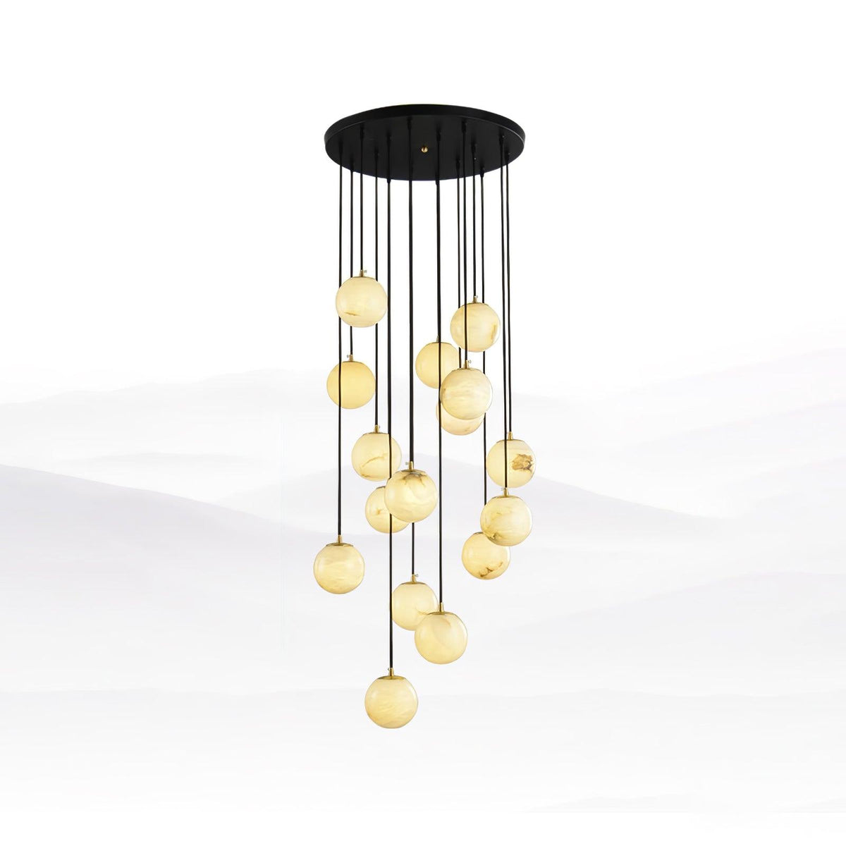 Alabaster Balls Cluster Chandelier – product view 40
