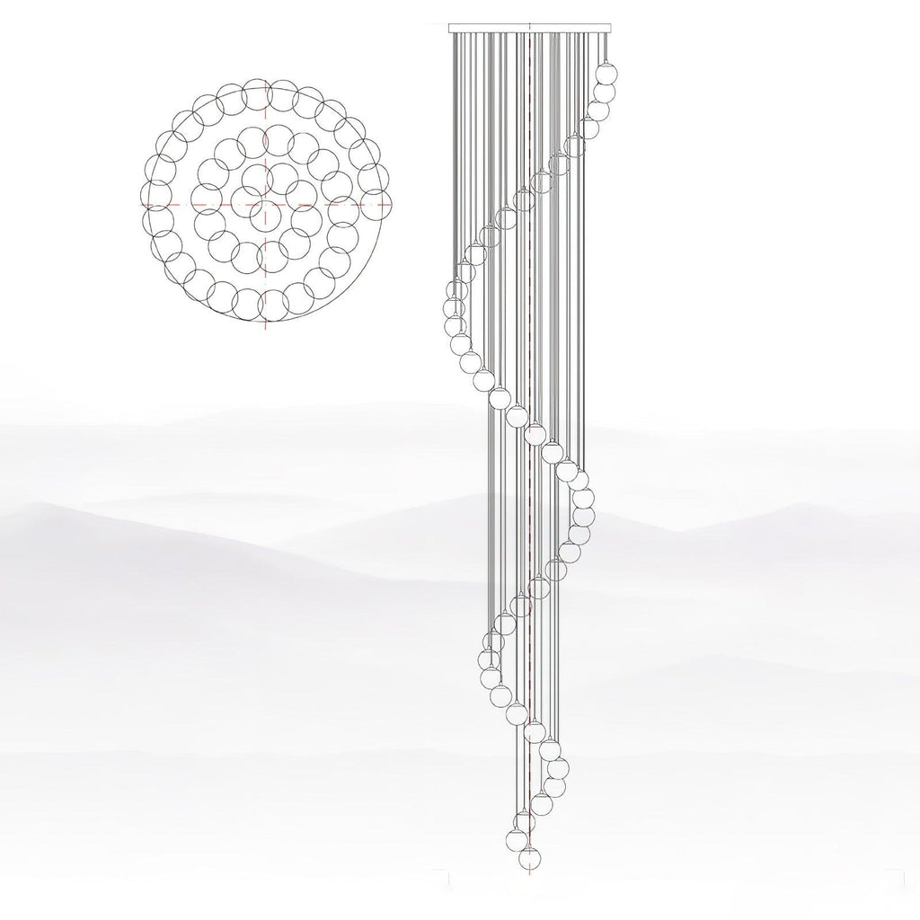 Alabaster Balls Cluster Chandelier – product view 48