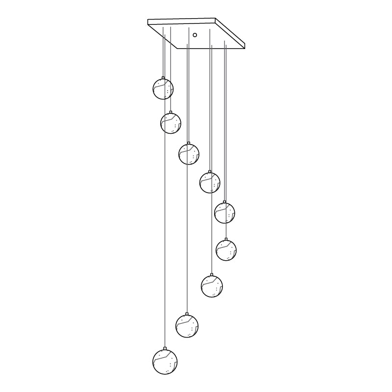 Alabaster Balls Cluster Chandelier – product view 50