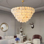 Alabaster Shell Brass Chandelier – product view 5