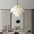 Alabaster Shell Brass Chandelier – product view 6