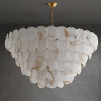 Alabaster Shell Brass Chandelier – product view 9