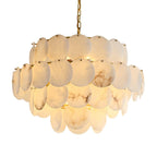 Alabaster Shell Brass Chandelier – product view 10