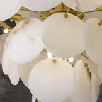 Alabaster Shell Brass Chandelier – product view 12