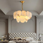Alabaster Shell Brass Chandelier – product view 13