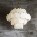 Alabaster Shell Brass Chandelier – product view 22