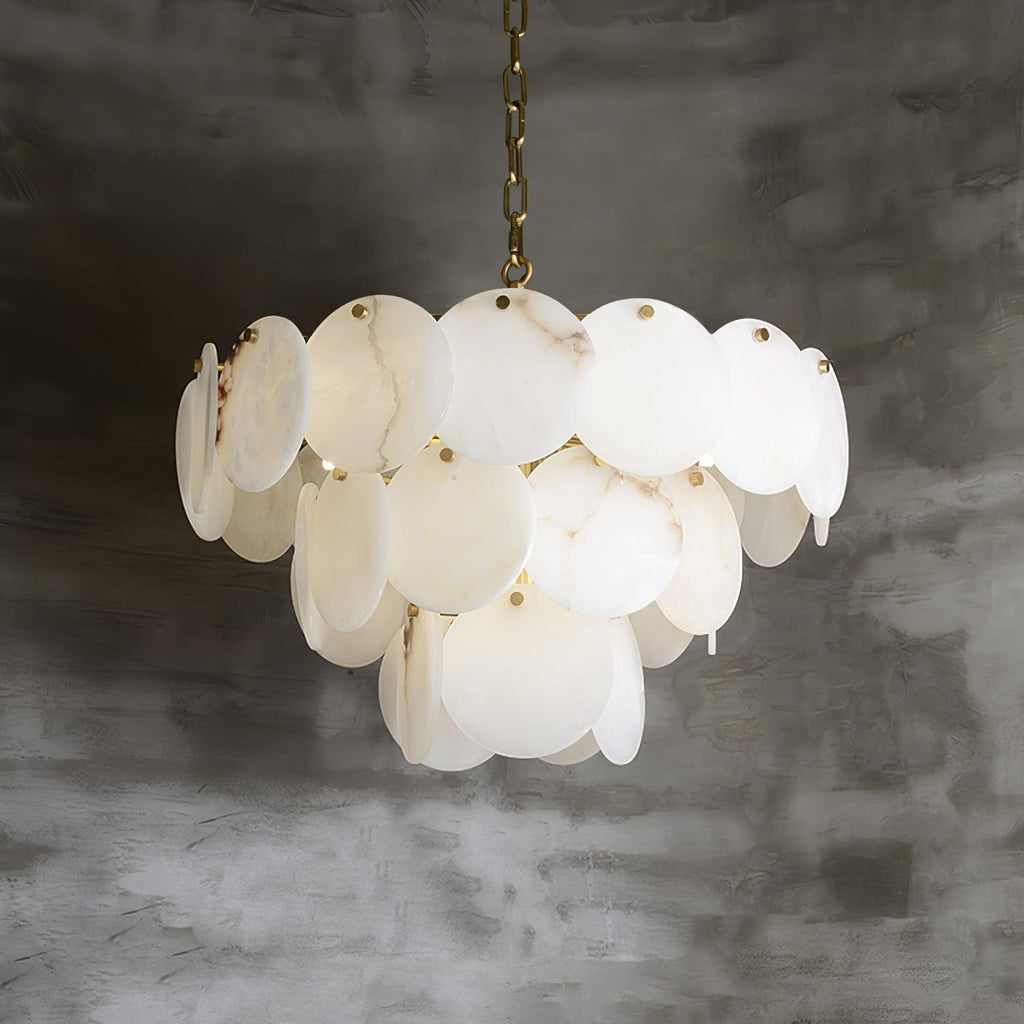Alabaster Shell Brass Chandelier – product view 28