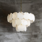 Alabaster Shell Brass Chandelier – product view 28