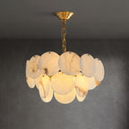 Alabaster Shell Brass Chandelier – product view 30