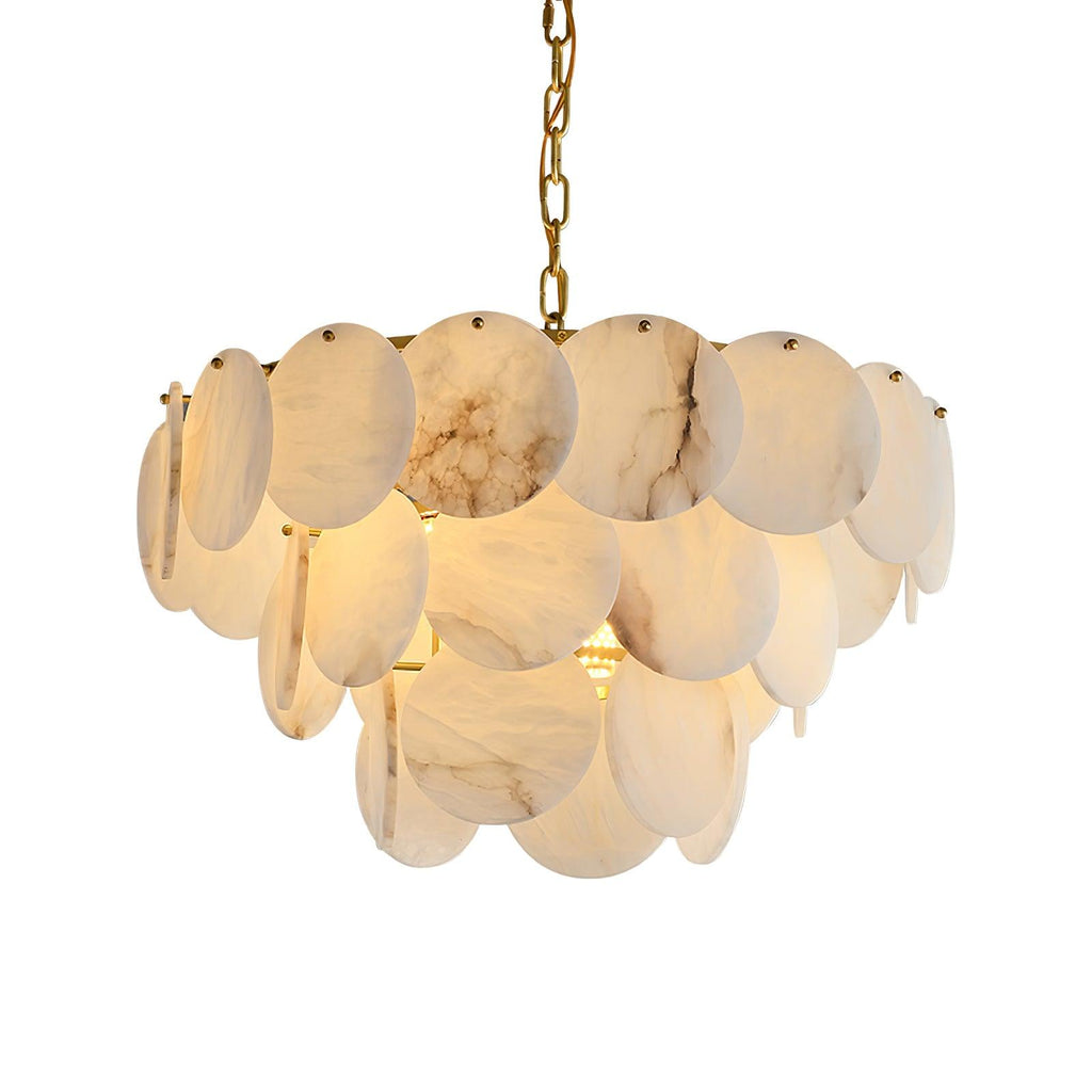 Alabaster Shell Brass Chandelier – product view 32