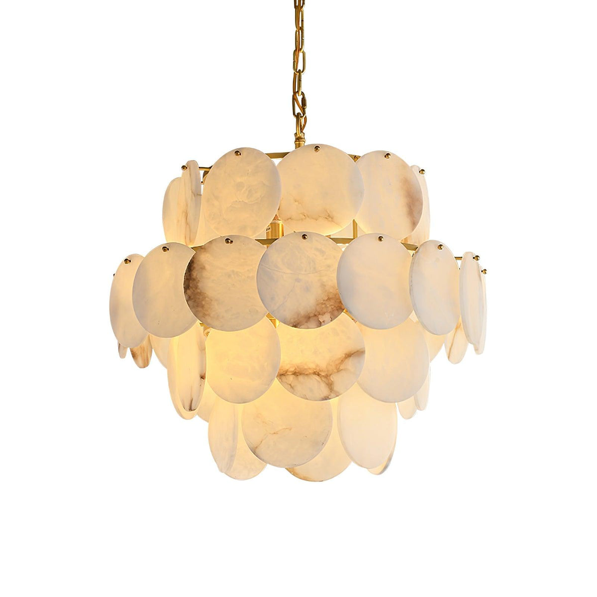 Alabaster Shell Brass Chandelier – product view 33