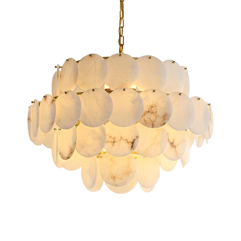 Alabaster Shell Brass Chandelier – product view 34