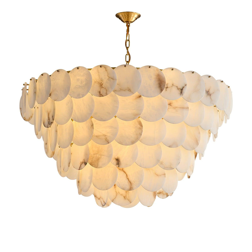 Alabaster Shell Brass Chandelier – product view 36