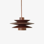 Cascade Wooden Disc Pendant Lamp – product view 1