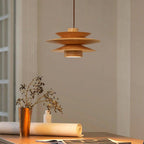 Cascade Wooden Disc Pendant Lamp – product view 2