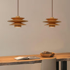 Cascade Wooden Disc Pendant Lamp – product view 4