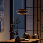 Cascade Wooden Disc Pendant Lamp – product view 13