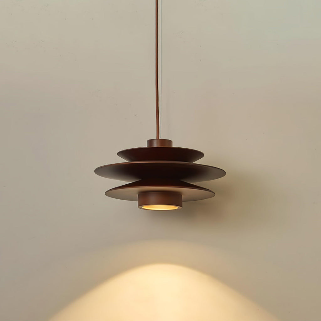 Cascade Wooden Disc Pendant Lamp – product view 15
