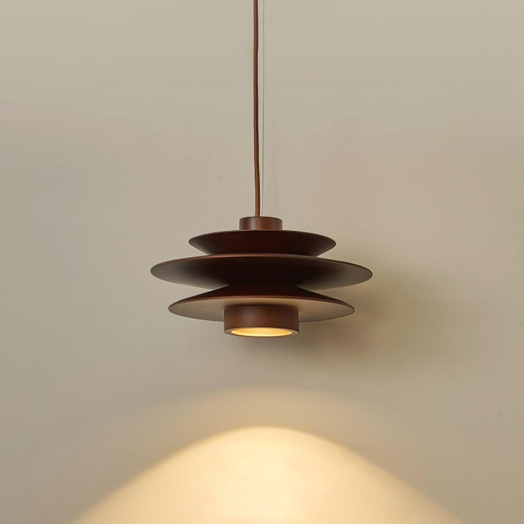 Cascade Wooden Disc Pendant Lamp – product view 18