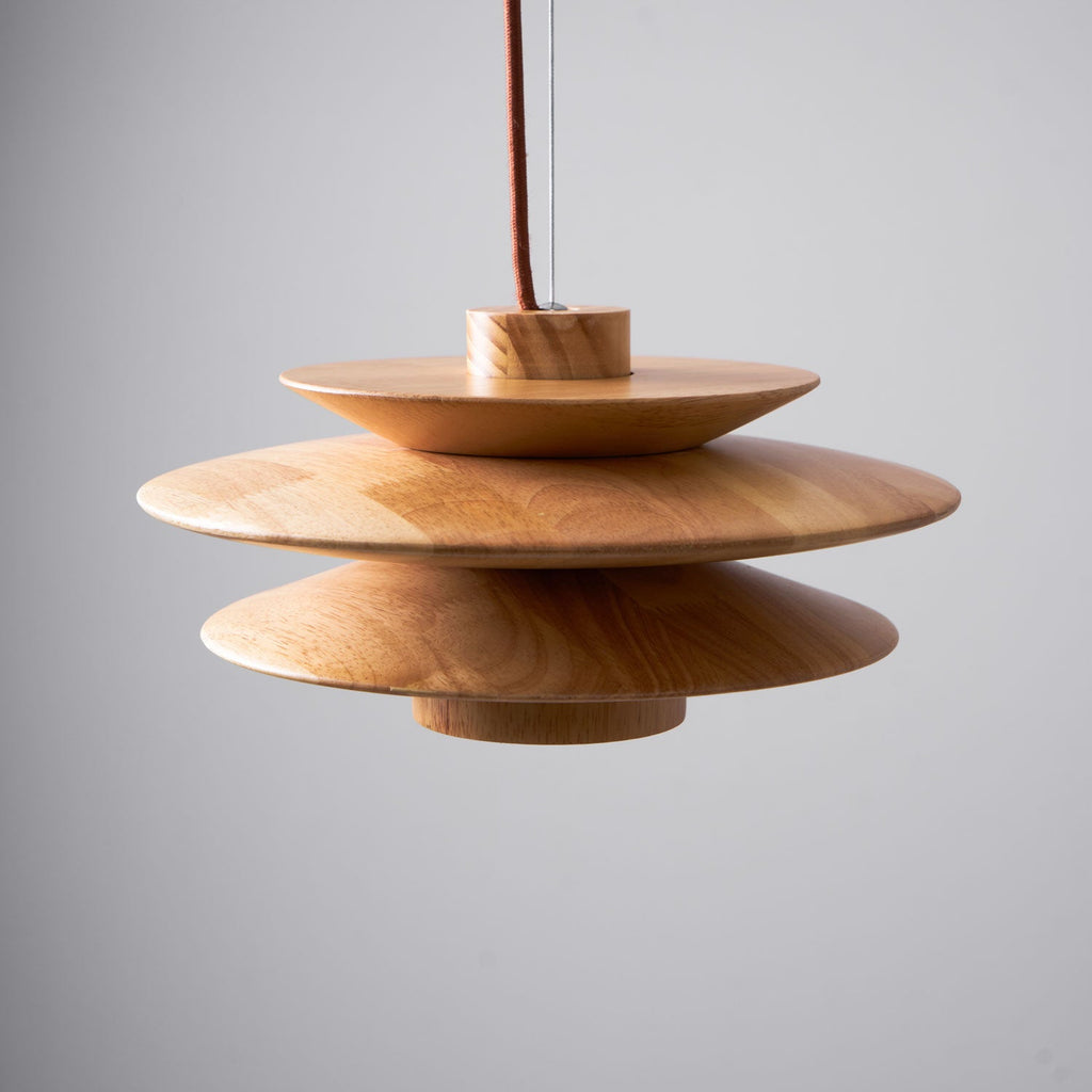 Cascade Wooden Disc Pendant Lamp – product view 22