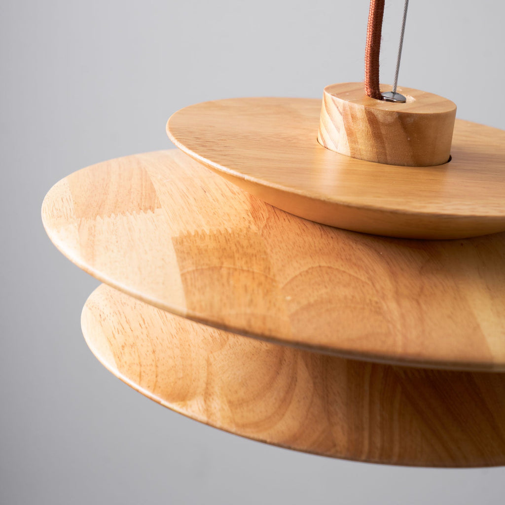 Cascade Wooden Disc Pendant Lamp – product view 24