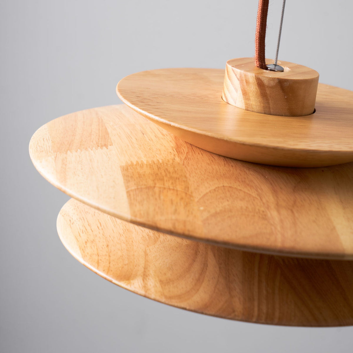 Cascade Wooden Disc Pendant Lamp – product view 24