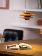 Cascade Wooden Disc Pendant Lamp – product view 27