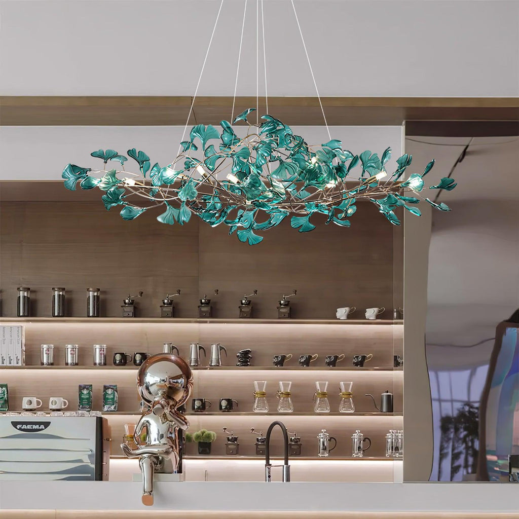 Acrylic Ginkgo Leaf Chandelier – product view 2