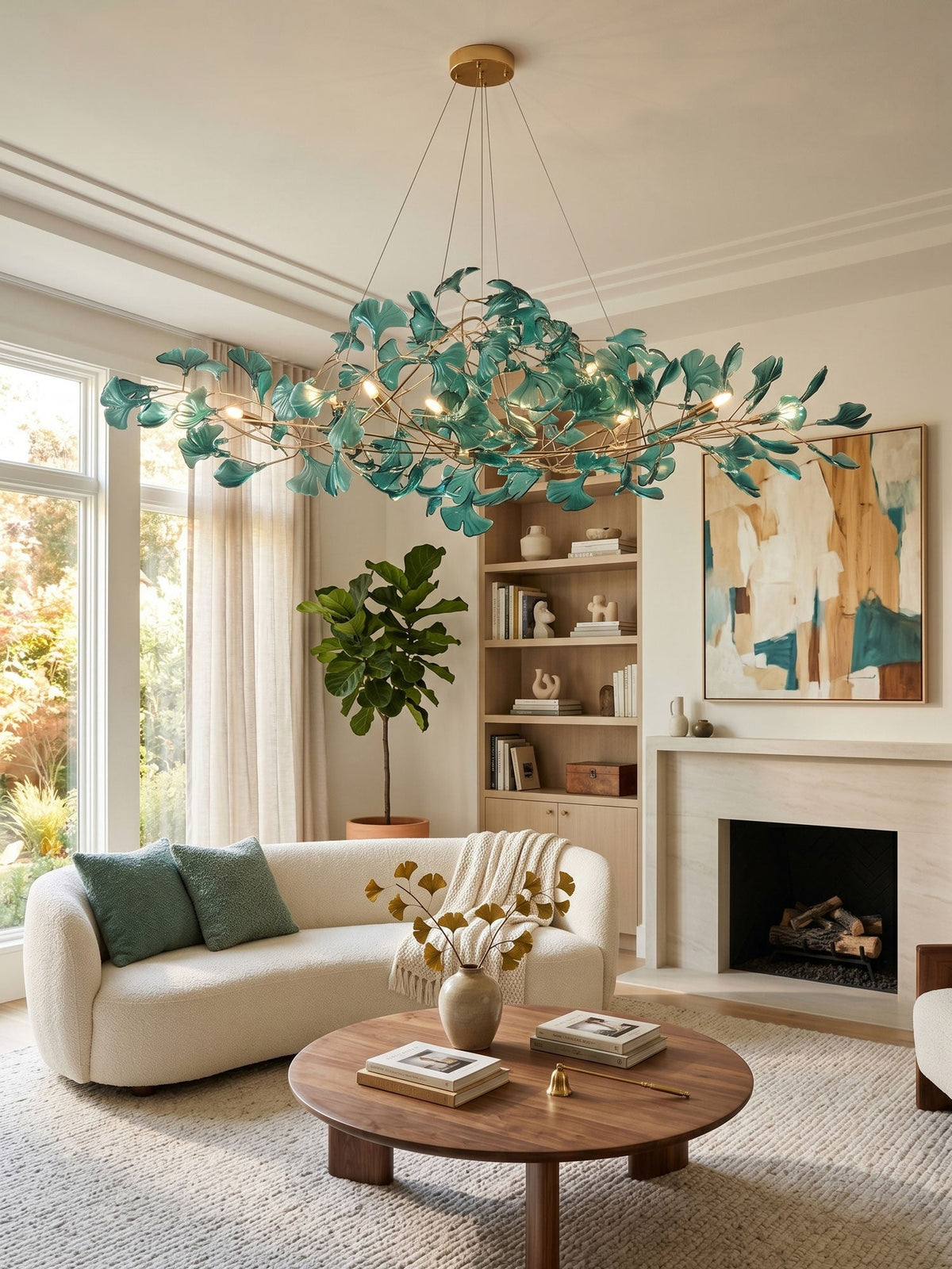 Acrylic Ginkgo Leaf Chandelier – product view 4